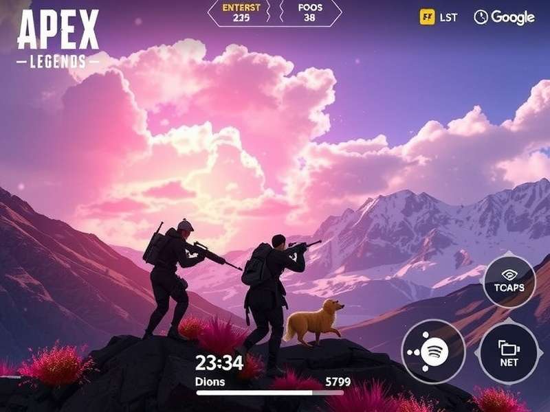 iPhone displaying Apex Legends Mobile download progress with storage indicator visible