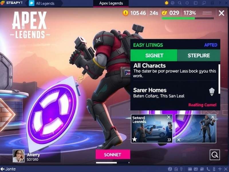 Complete roster of Apex Legends Mobile characters showing abilities and weapons