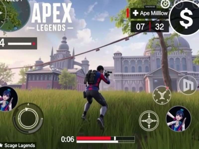 Apex Legends Mobile iOS download tutorial banner showing game characters and iPhone screen